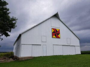Barn quilt on a Sac County, Iowa barn.