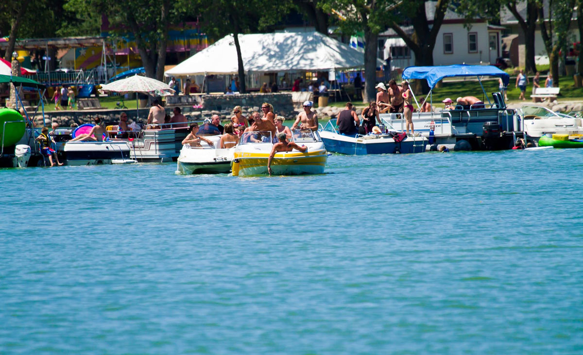 People boating on black hawk lake